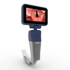 Laringoscopio de vídeo con 6 hojas de acero inoxidable, hojas esterilizables reutilizables, pantalla LCD TFT a color, videolaringoscopio digital opcional de 3 pulgadas