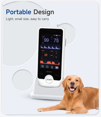Handheld Vital Signs Monitor Human / Veterinary animal Hospital Portable Patient Monitor Optional for SPO2 NIBP PR capnograph